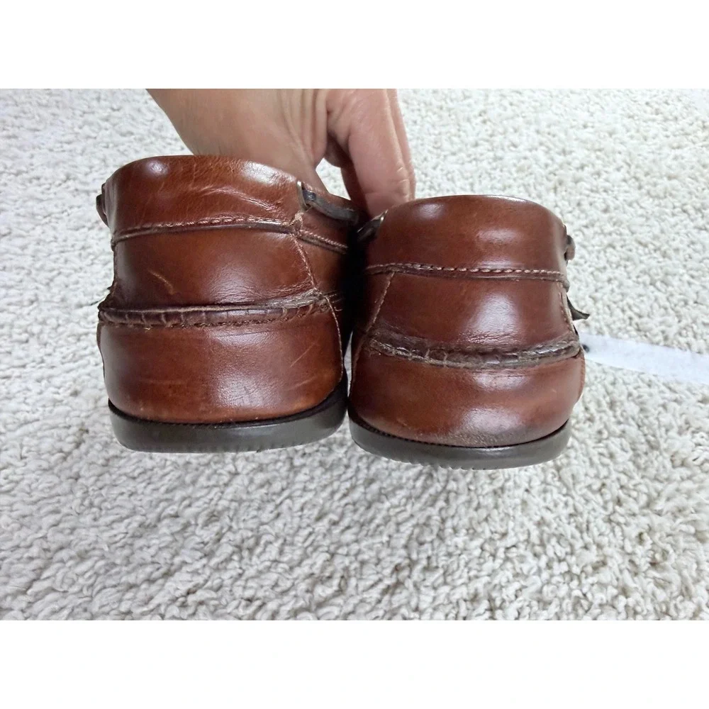 G.H. Bass Boat Shoes Mens 10.5 Brown Leather Tassel Kiltie Loafers Moccasin